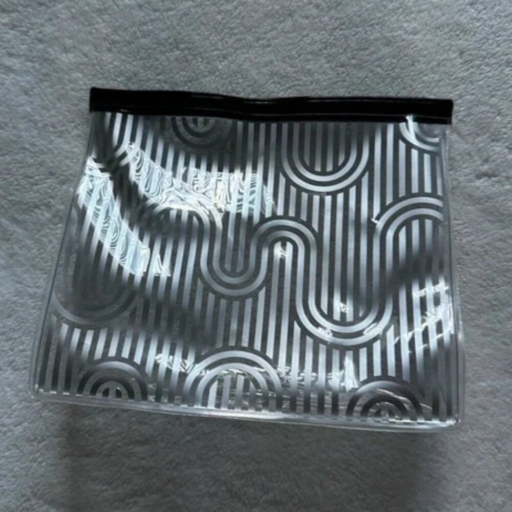 Mary Kay Black and Clear Patterned Cosmetic Bag